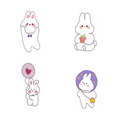 purple cute bunny