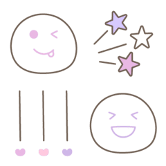 simple purple & pink Emoji