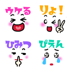 Moji tsuki Kao Emoji