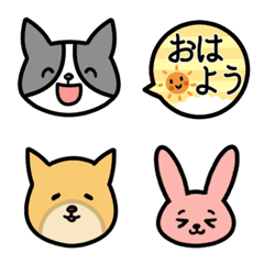 Animals  simple Emoji and speech balloon