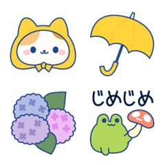 Cat wearing a raincoat (emoji)