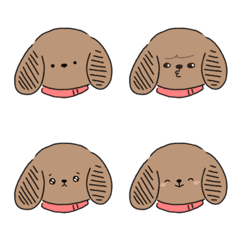 Expressive brown dog emoji
