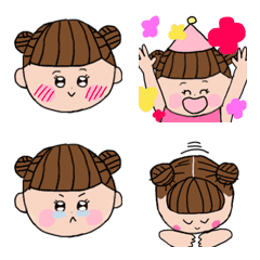 bunches hair girl Emoji