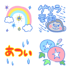 Rainy season and summer emoji
