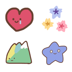 kawaii heartsss and emoticons