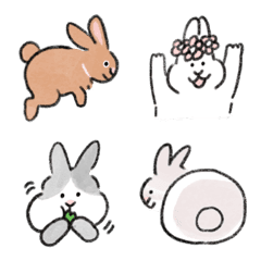 Emoji of rabbits