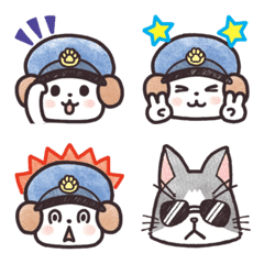 Cute dog police emoji (J)