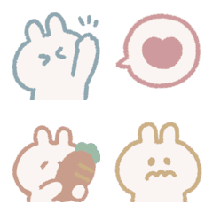 pastel color rabbit emoji