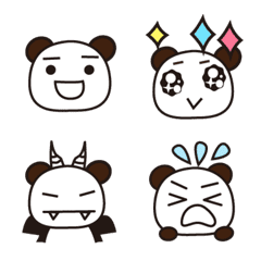 Simple and loose panda emoji
