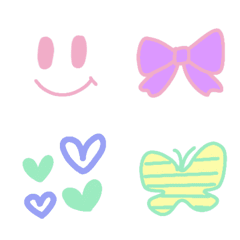 pastel color girly simple smile  Emoji
