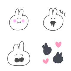 cute rabbit emoticons