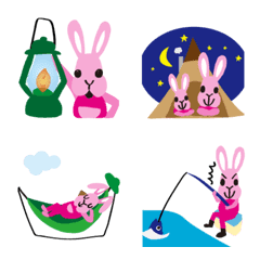 I love camping! Camp Rabbit! Emoji