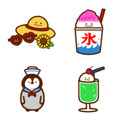 Simple and cute summer emoji