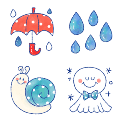 My favorite rainy season emojis.