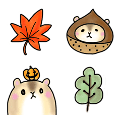 Usable hamster Emoji6(Autumn)