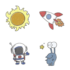 space & alien emoji