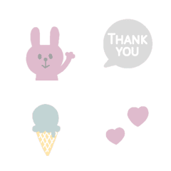cute emoji(rabbit and heart)