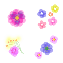 Fashionable colorful flowers Emoji