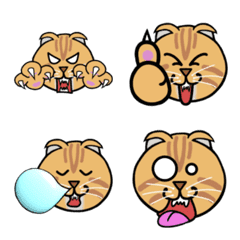 Kan-Bajji-Ojisan & Cats Emoji 02
