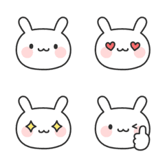 Cute rabbit! Set of different emotions