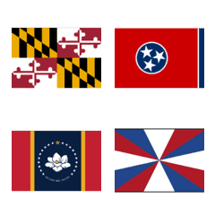 Various fashionable flags of the world