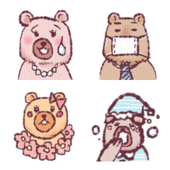 The happy emoji of the family of Bear