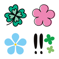 clover and flower emoji no1
