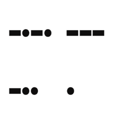Morse Code 01 Line Emoji Line Store
