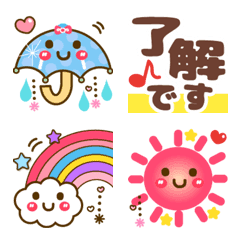 Simple pretty weather emojis