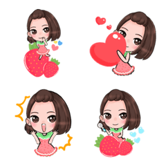 Pretty girl strawberry emoji