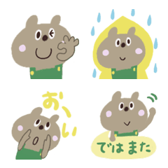 Brown bear emoji of various faces