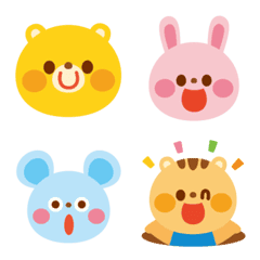 Kawaii ! Cute Animals Colorful Emoji