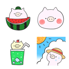 Simple pig Emoji.summer Ver.