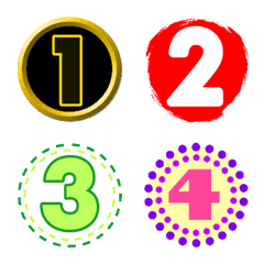 Number tag colorful emoji
