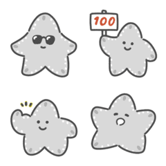 Monochrome starfish emoji