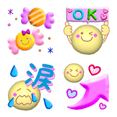 Cute colorful pop Emoji
