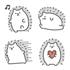 Monochrome hedgehog emoji
