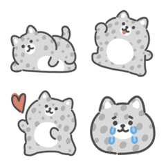Monochrome leopard emoji