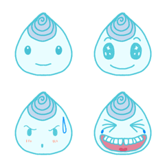 Cute raindrop emoji.