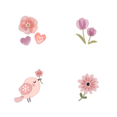 Small flowers and small birds