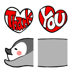 Cute fuzzy pengin emoji
