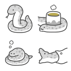 Monochrome snake emoji