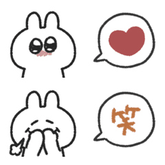 Emoji kelinci dan gelembung ucapan