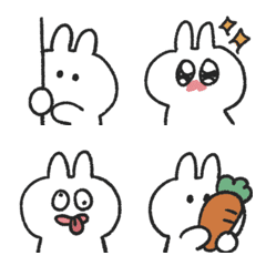 Doodle rabbit and carrot