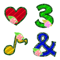 Colorful letters in flower style