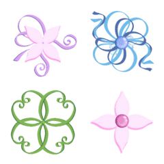 Frame emoji vol.6 Flowers and ribbon