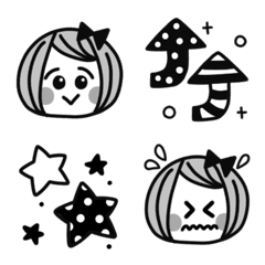 Black and white girly/ Emoji