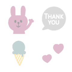 cute emoji( rabbit and heart )