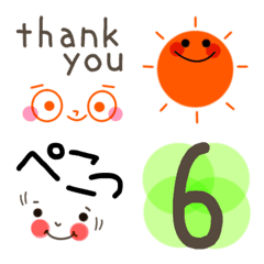 Greetings + face Emoji + numbers2