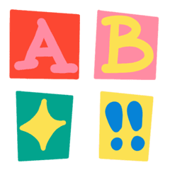 old school cute alphabet emoji